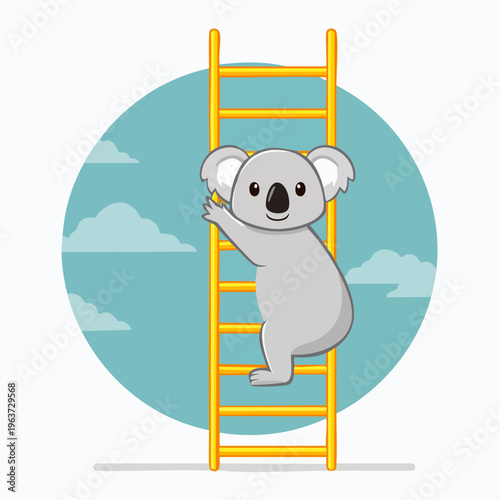 Koala auf Erfolgsleiter