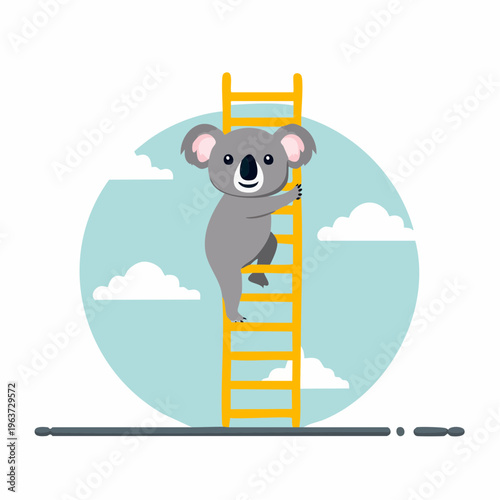 Koala auf Erfolgsleiter