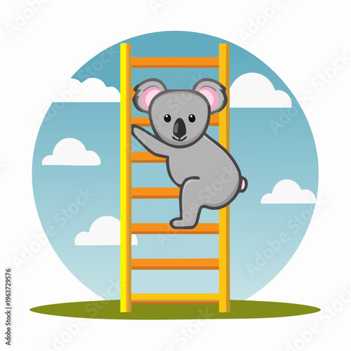 Koala auf Erfolgsleiter