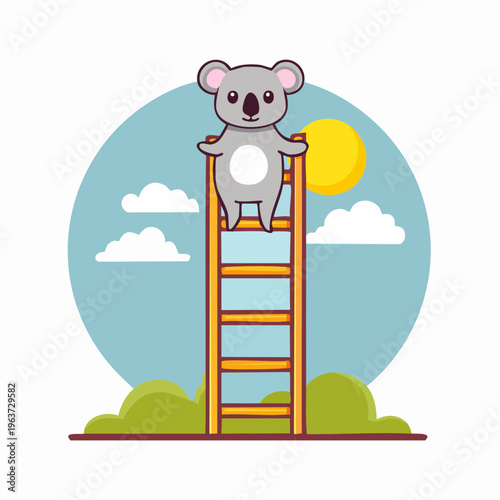 Koala auf Erfolgsleiter