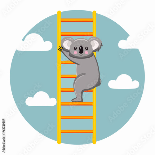 Koala auf Erfolgsleiter