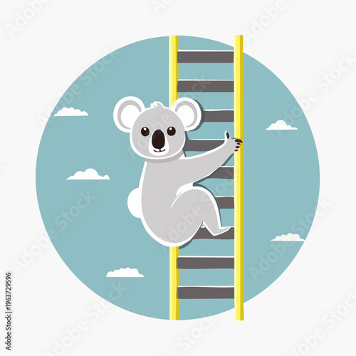 Koala auf Erfolgsleiter