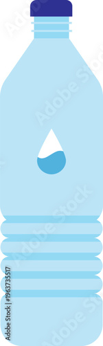 Water Bottle Icon With Droplet Design