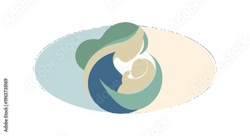 Earth from space with green blue oceans.