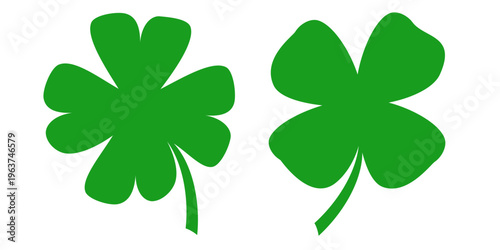 Clover leaf illustration in flat style. Clover leaf vector design symbolizes trust, hope, love, and good luck.