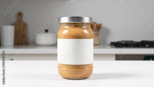 Isolated Golden Peanut Butter Spread