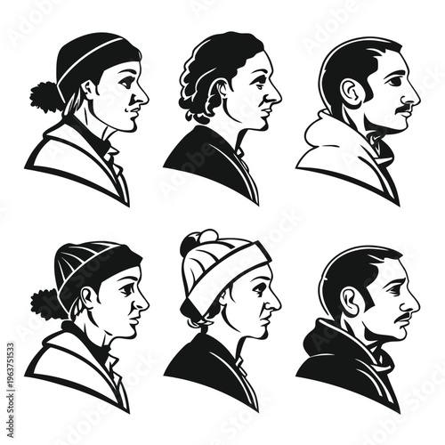 Nose Silhouette Icons Pack