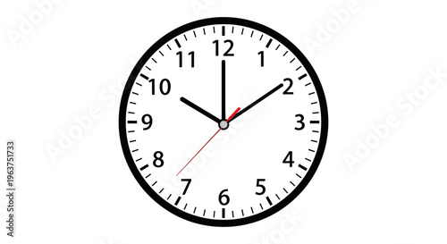 Analog wall clock with black frame.