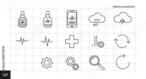 IoT internet of things icons.