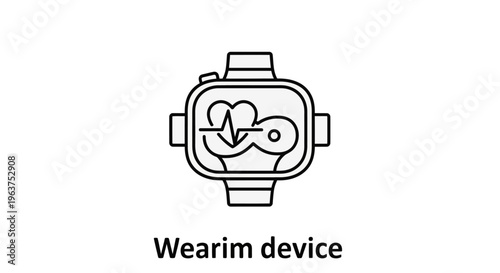 Smartwatch device with heart rate monitor.