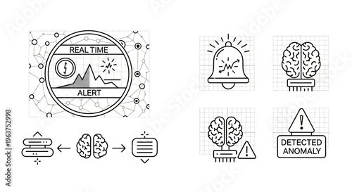 Warning signs and alert symbols icons.