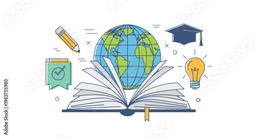 Education and learning concept illustration.