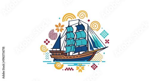 Sailing Ship Vessel Boat Ocean.
