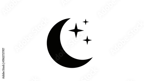 Crescent Moon with Stars Iconography.