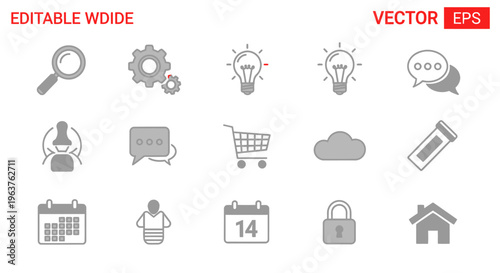 Business icons set vector graphics.