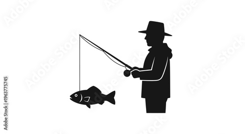 Man fishing with a big fish.
