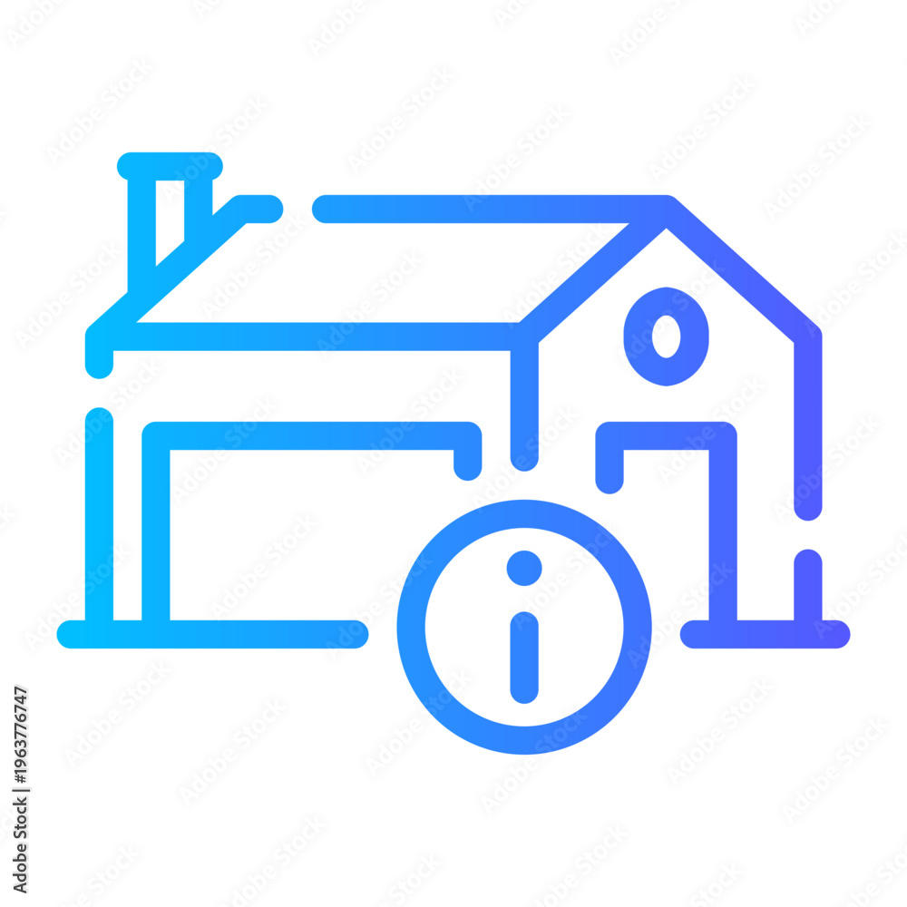 Obraz premium info gradient icon