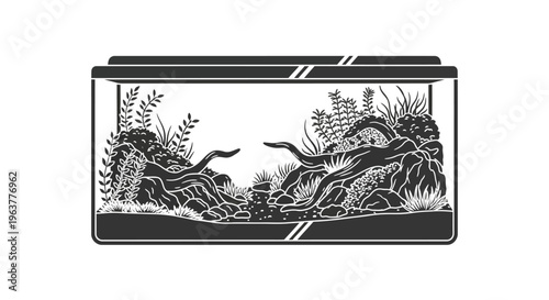 Fish Swimming in Aquarium Tank.