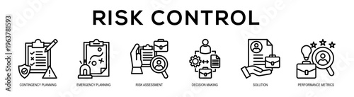 Risk Control web banner illustration concept