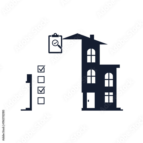 Real estate checklist and house inspection.