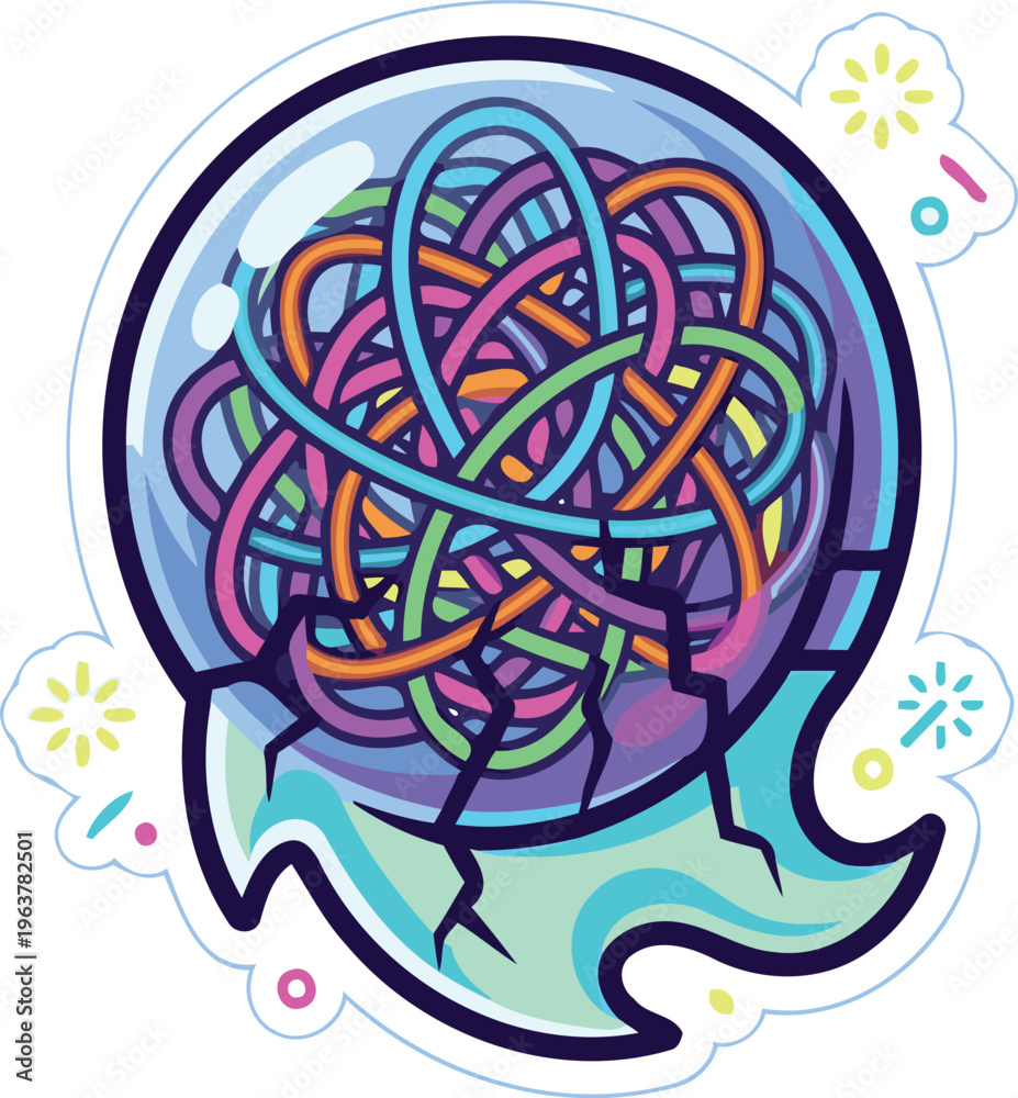 Fototapeta premium Brain Overload Monster.eps