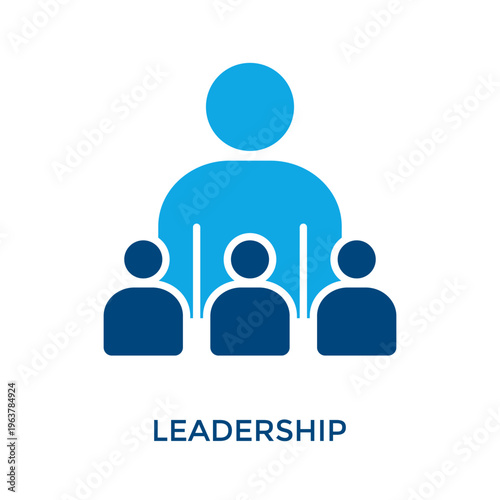 Leadership Icon Dual Tone Style. Vector Illustration For Graphic Design