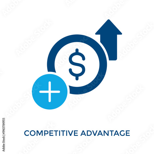 Competitive Advantage Icon Dual Tone Style. Vector Illustration For Graphic Design
