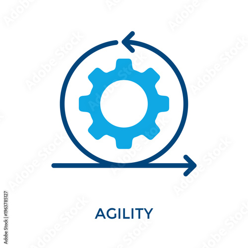 Agility Icon Dual Tone Style. Vector Illustration For Graphic Design