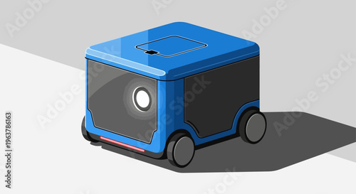 Autonomous delivery robot for last mile delivery services.