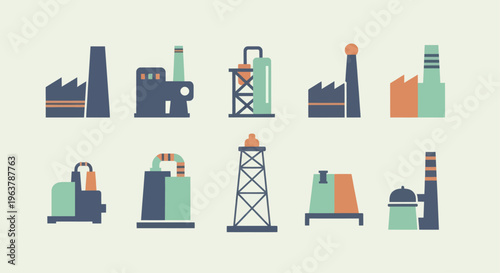 Collection of Industrial Factory Buildings and Structures.