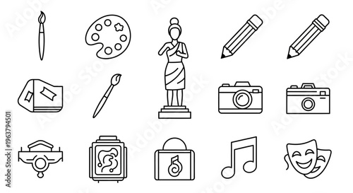 Various Artistic and Creative Icons.