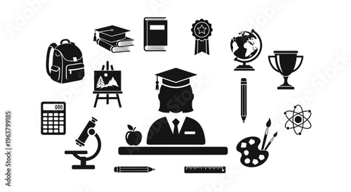 Graduate in Academic Cap Sitting.