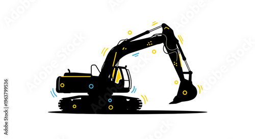 Heavy duty excavator machine equipment.