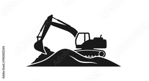Heavy duty excavator digging machine.