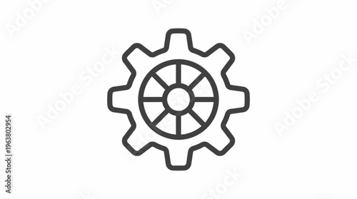 Gear Icon Mechanical Symbol Technology.