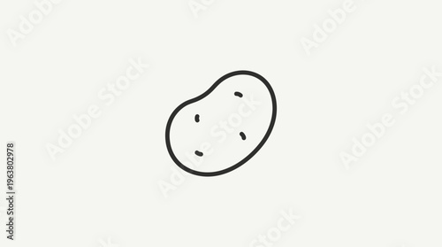 Simple line drawing of a potato.
