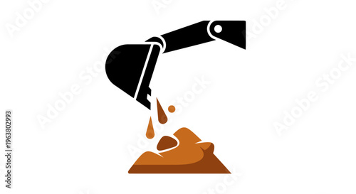 Industrial robotic arm pouring molten metal.