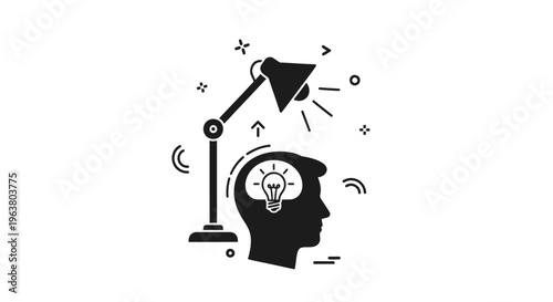 Innovative Idea in Human Mind Concept.