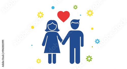 Couple Holding Hands in Love.