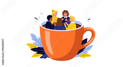 Inclusive team-building and employee engagement concept illustrating a collaborative work culture for modern corporate communications