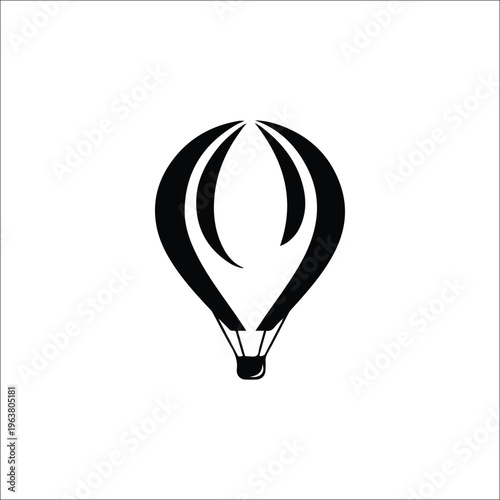 Hot Air Balloon Icon: A simple, sleek illustration of a hot air balloon, symbolizing adventure and the thrill of exploration, ready to take viewers on a visual journey.