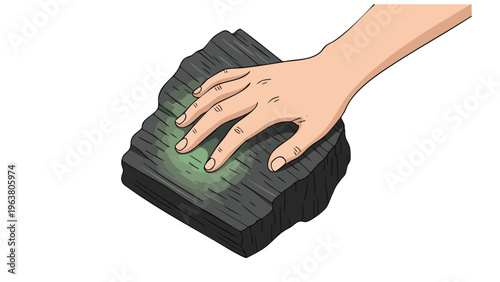 Hand Rubbing Charcoal for Artistic Sketching and Drawing