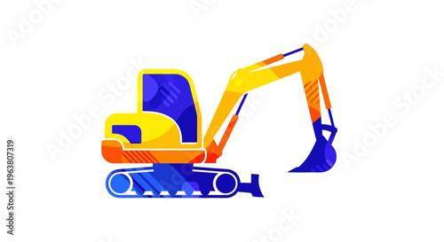 Excavator Machine Heavy Equipment Construction.