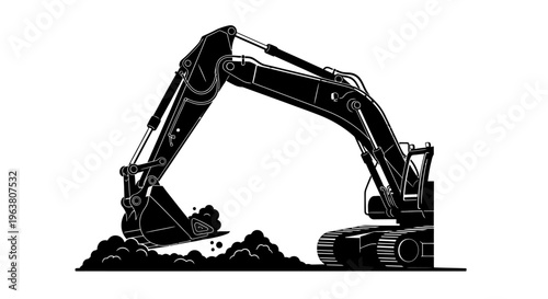 Heavy duty excavator digging machine.