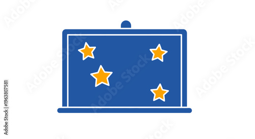 European Union flag symbol icon graphic.