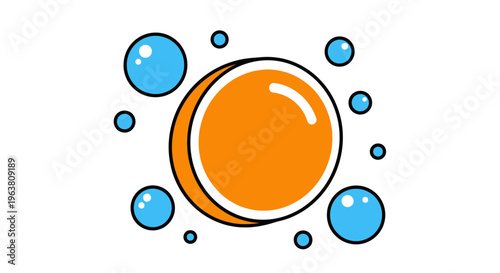 Soap bubbles floating in air.