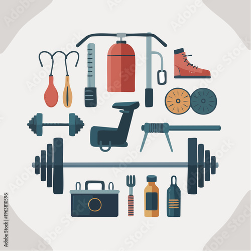 Black and white kettlebell fitness icon design