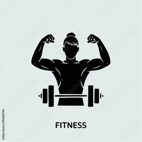 Colorful illustration of human body with various fitness icons