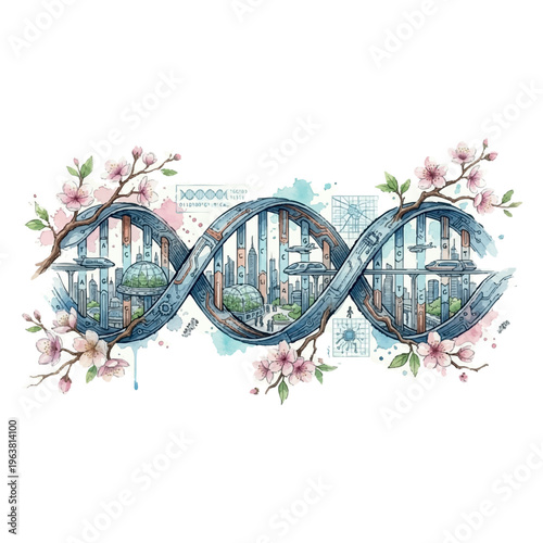 Conceptual illustration of DNA 