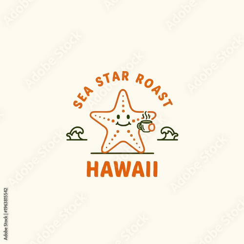 Starfish with Smiling Face Design.